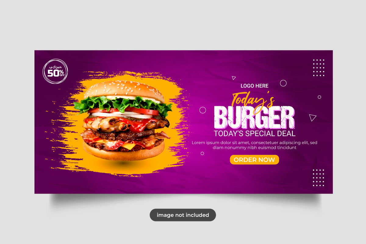 Food web banner social media promotion banner post design template idea