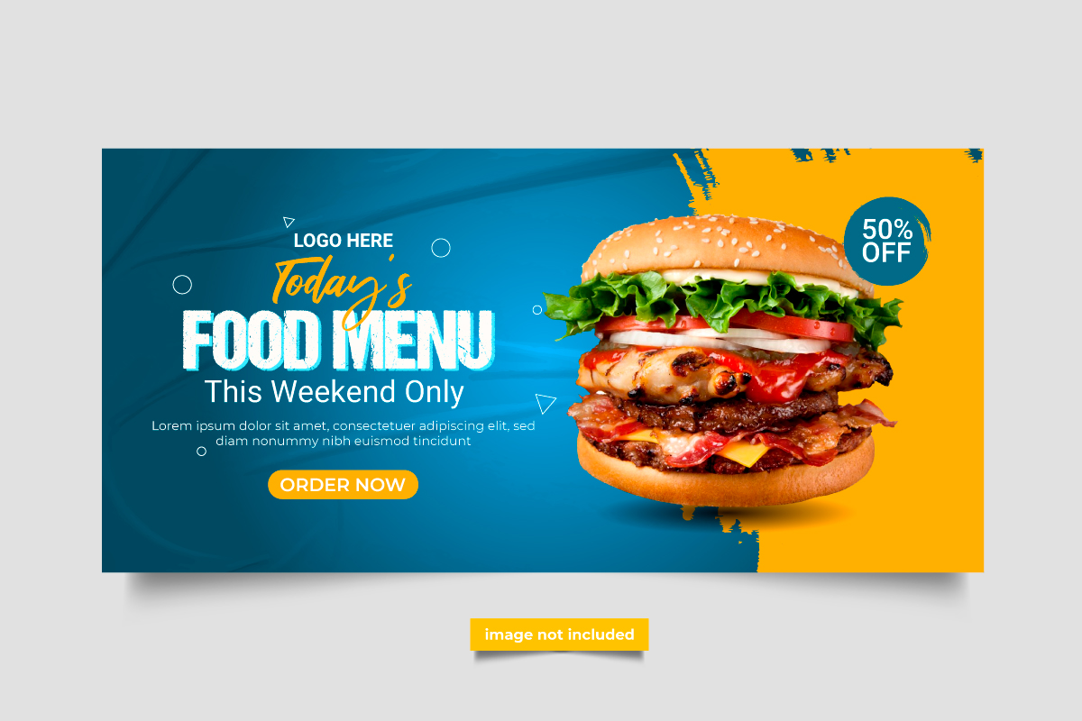 Food web banner social media promotion banner post design vector  template
