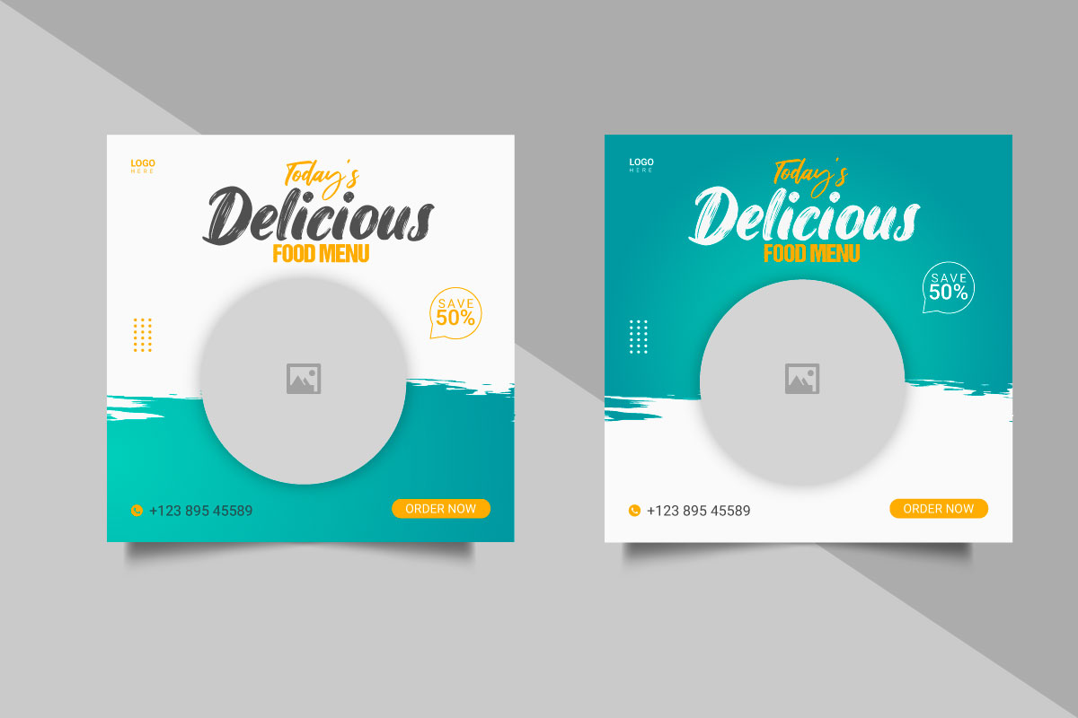 Food social media  post template social media for food promotion simple banner