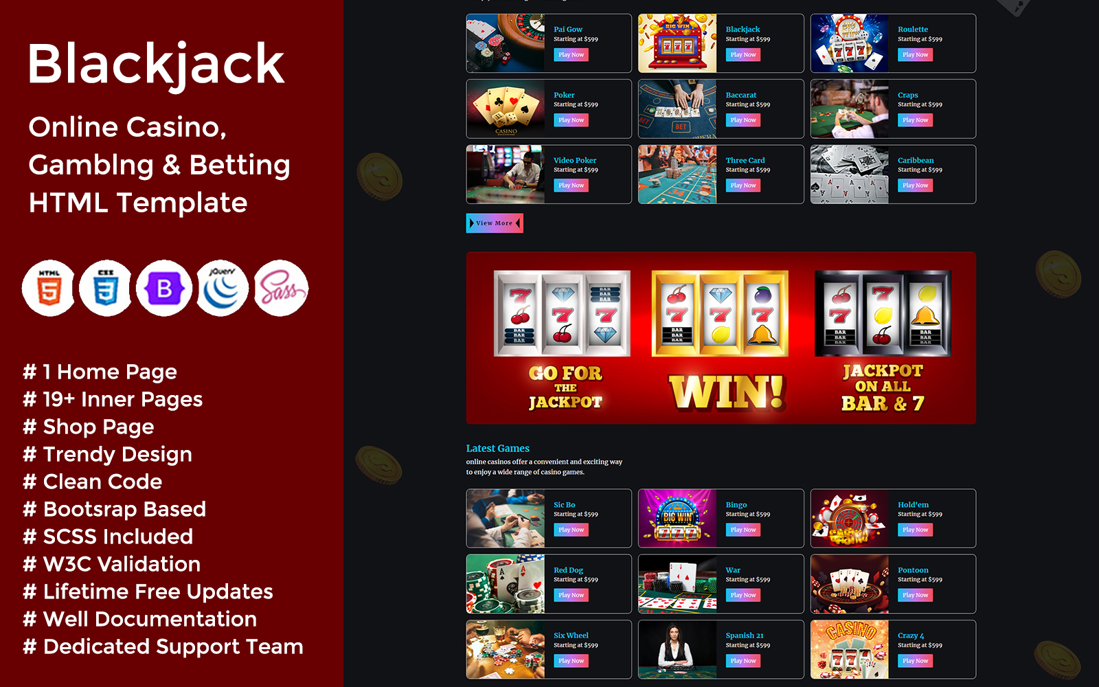 Jackpiro - Gaming Website Html Template