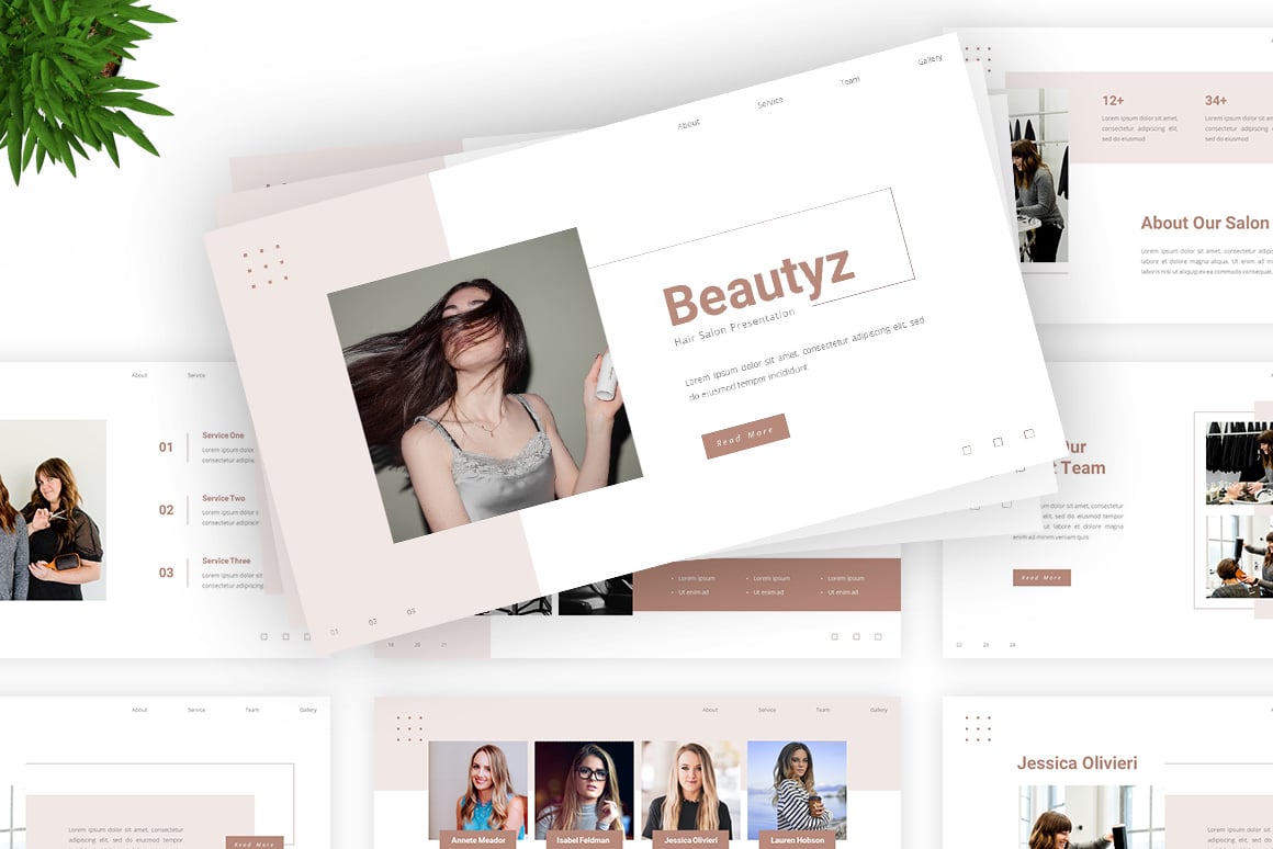 Baeutyz - Hair Salon Google Slides Template