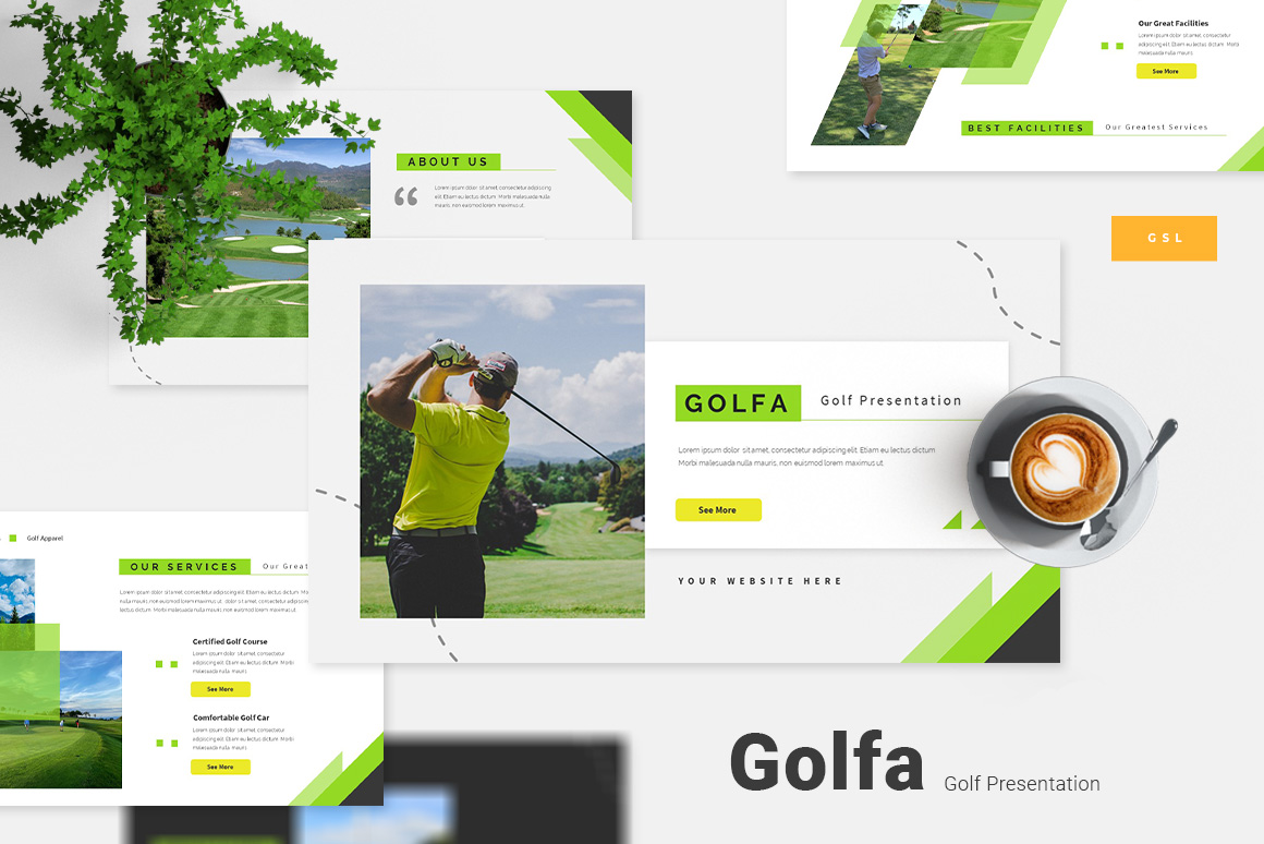 Golfa - Golf Google Slides Template