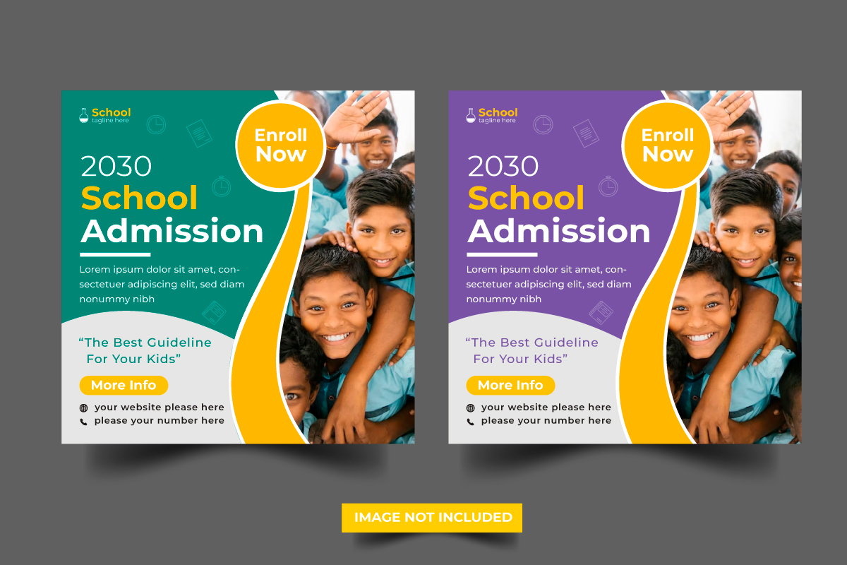 Back to school social media post banner template web banner post concept