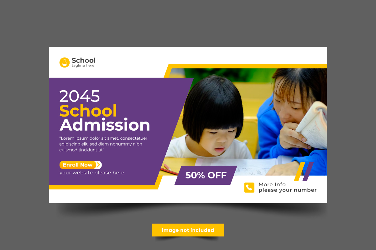Back to school  web banner post social media post banner template design concept