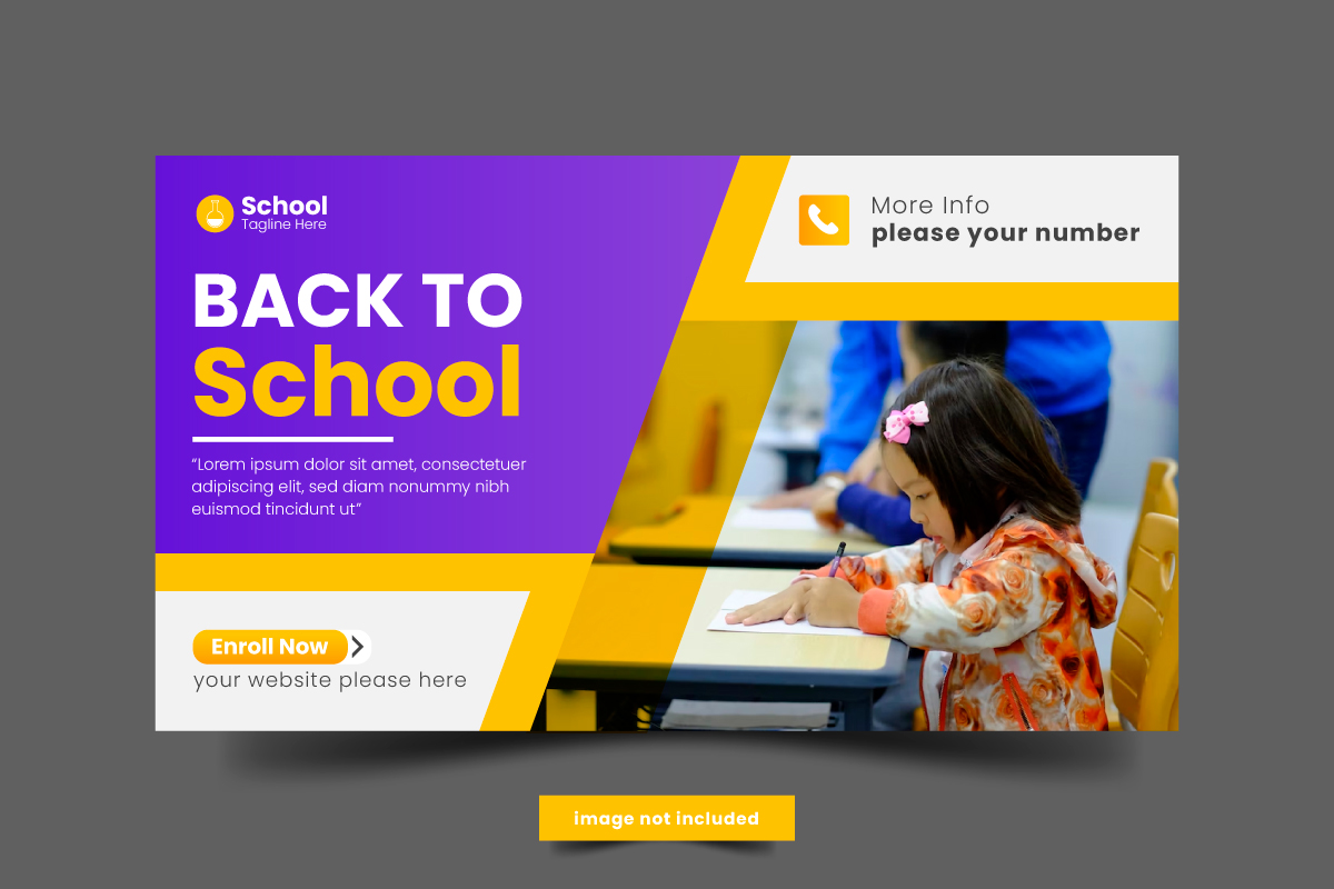 Vector Back to school  web banner post social media post banner template  idea