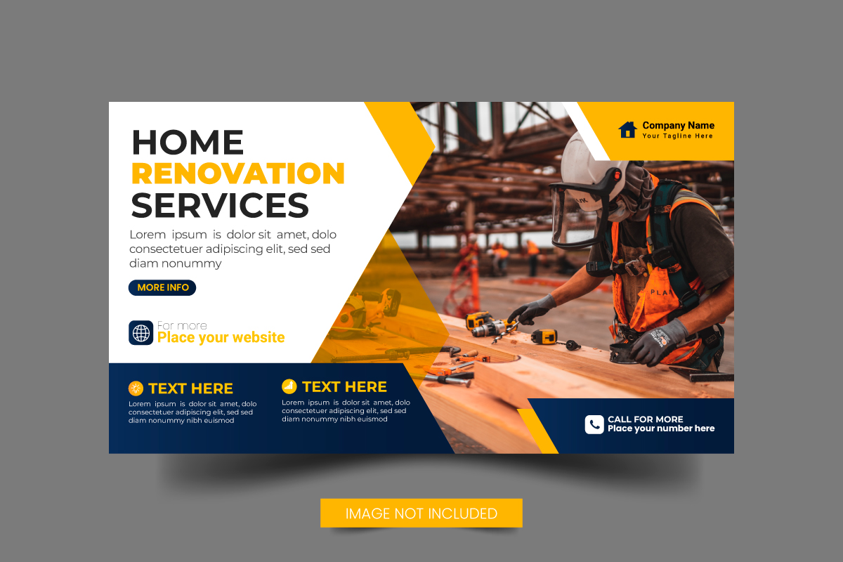 Handyman home repair web banner social media post  home service post