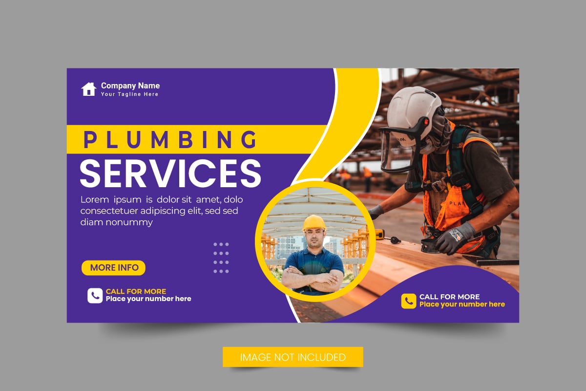 Handyman home repair web banner social media post  home service post design