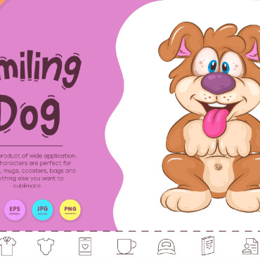 Smiling Dog Vectors Templates 329618