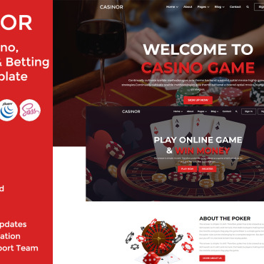 Betting Cards Responsive Website Templates 329630