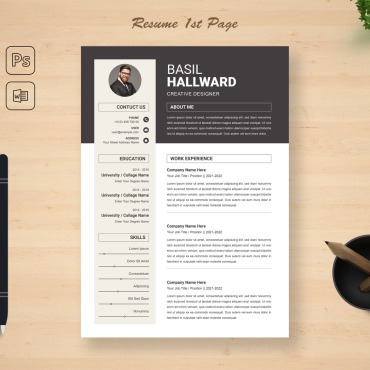 With Photo Resume Templates 329714