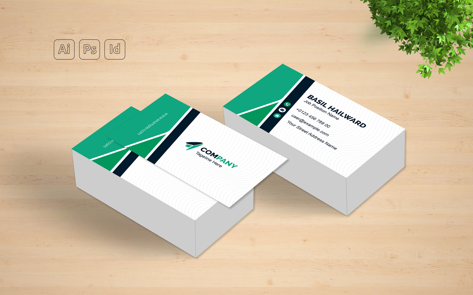 Horizontal Business Card Design Template