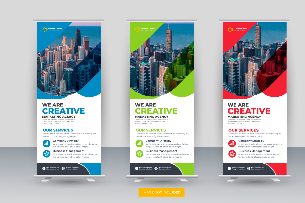 Vector professional modern corporate stand roll up banner and pull up banner template  design