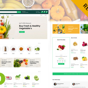 Ecommerce Vegetables Shopify Themes 330334