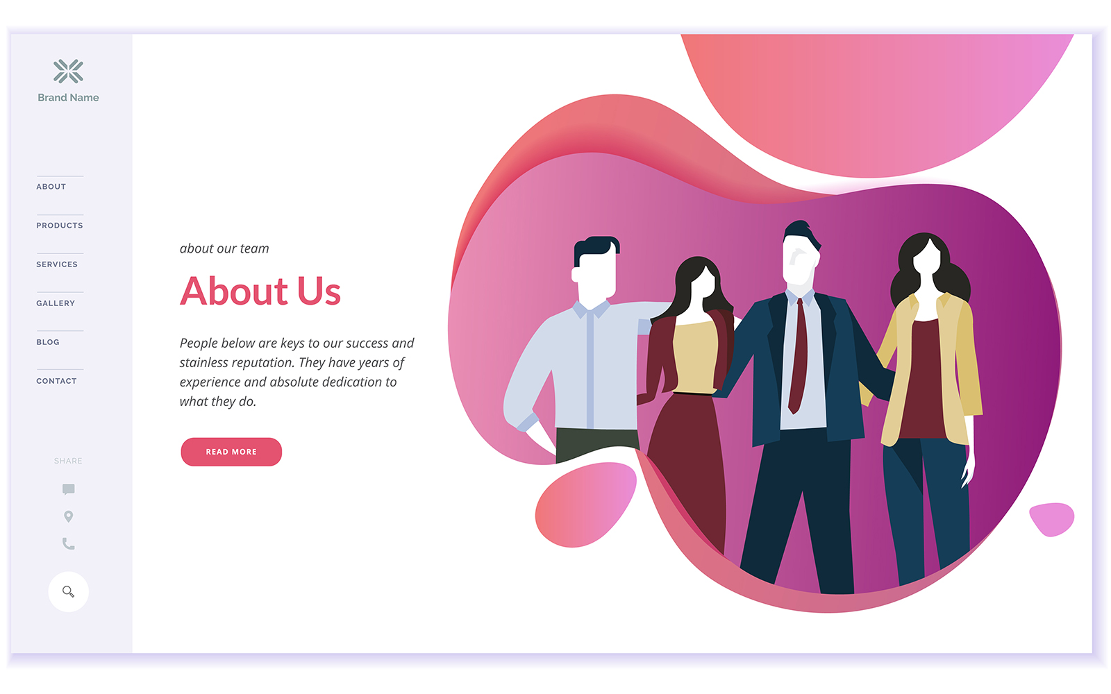 Web Page Design V1 Template Illustration