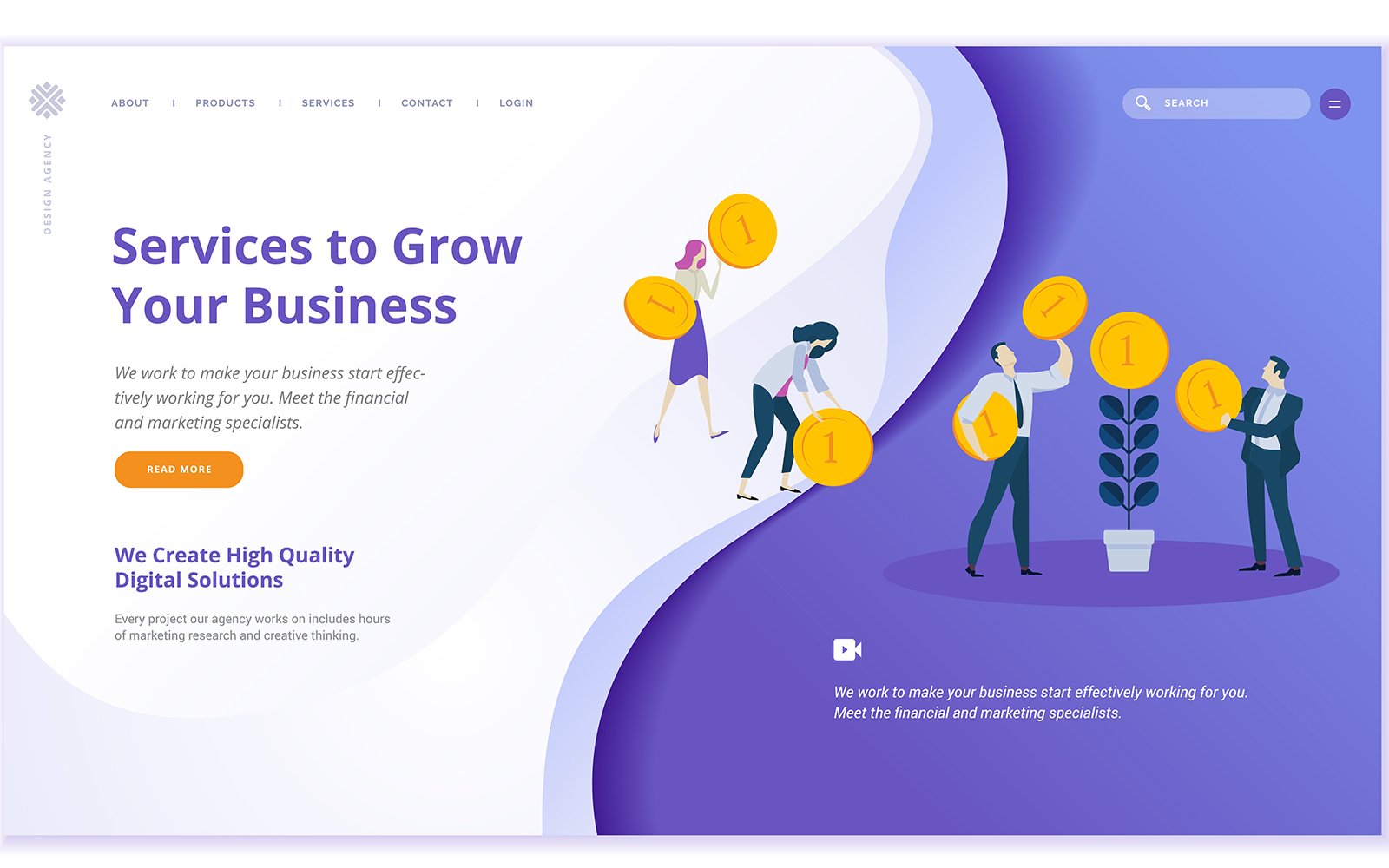 Web Page Design V3 Template Illustration