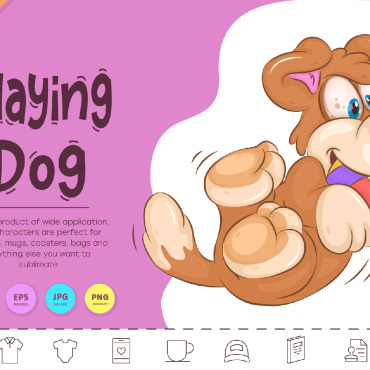 Cartoon Dog Vectors Templates 330441