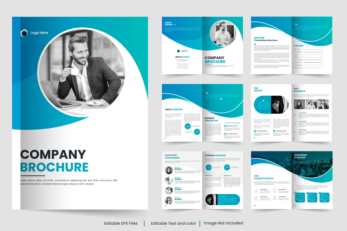 Brochure template design and company brochure template layout design
