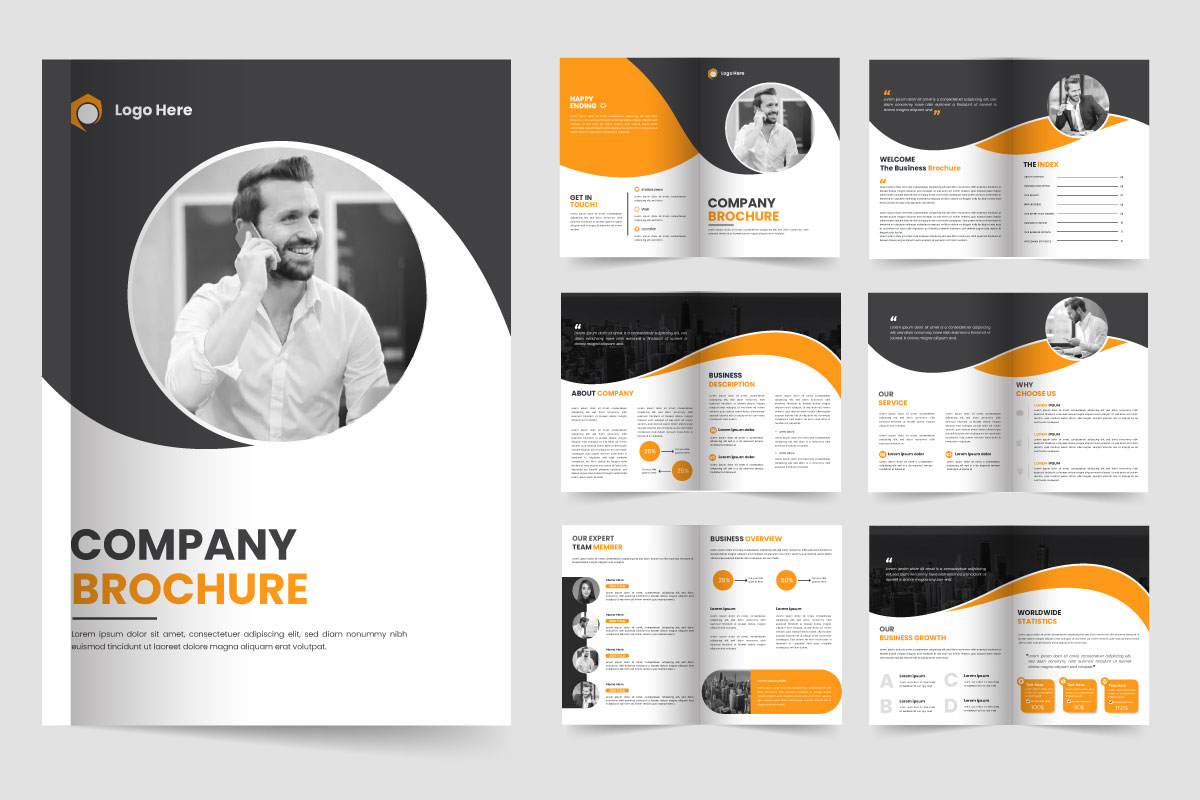 Vector brochure template design and company brochure template layout