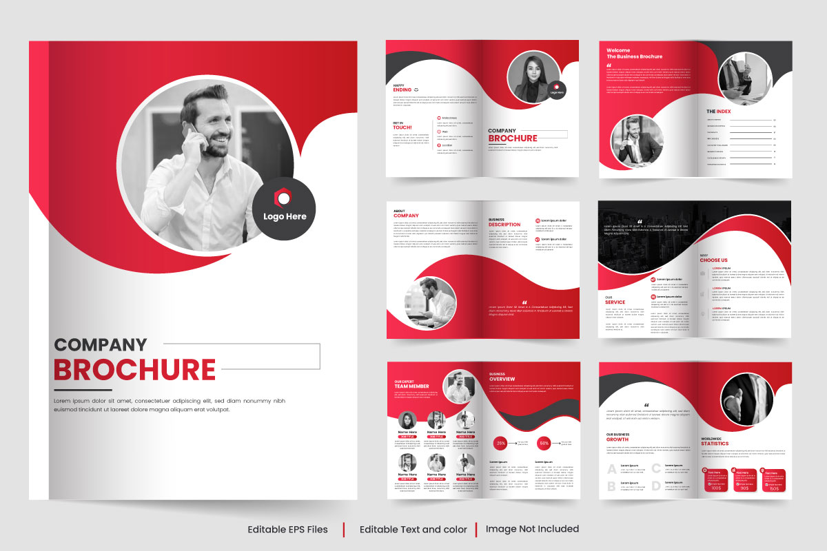 Vector brochure template design and company brochure template layout design idea