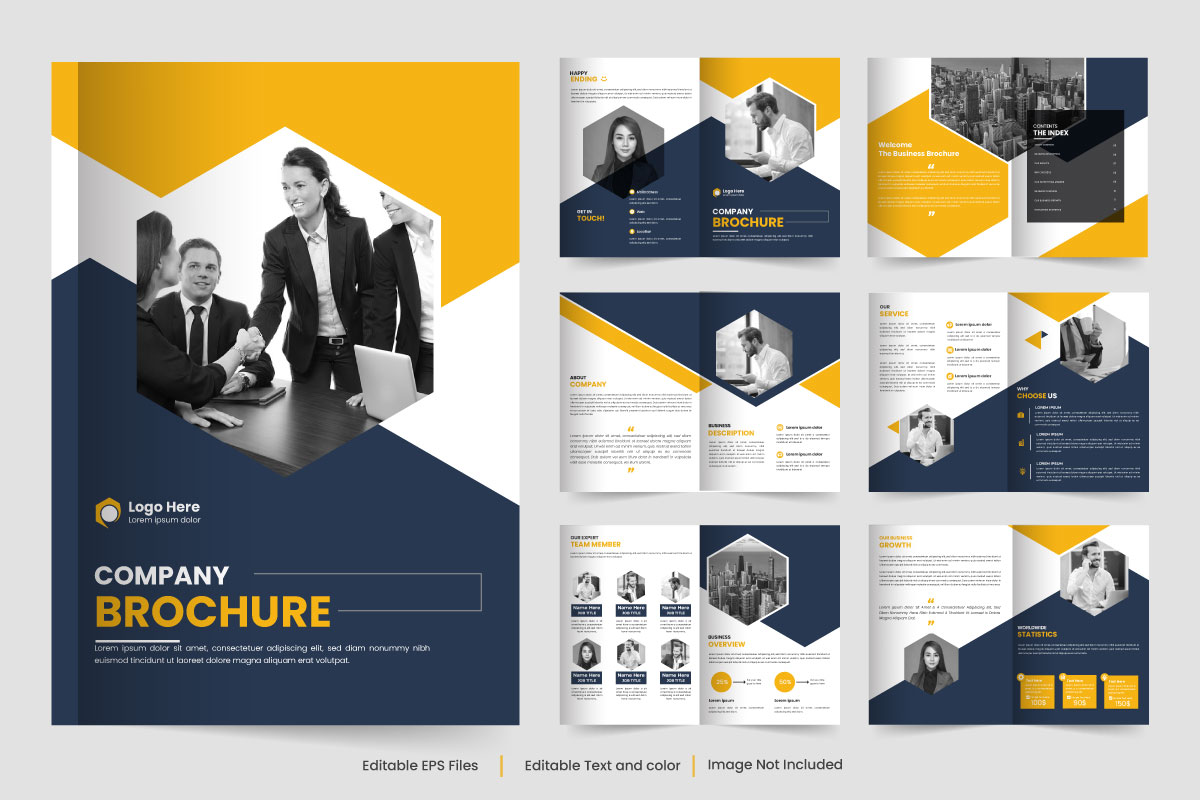 Business Brochure template design and company brochure template layout design idea