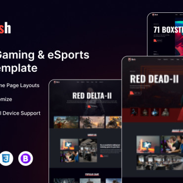 Bootstrap Gaming Responsive Website Templates 330486