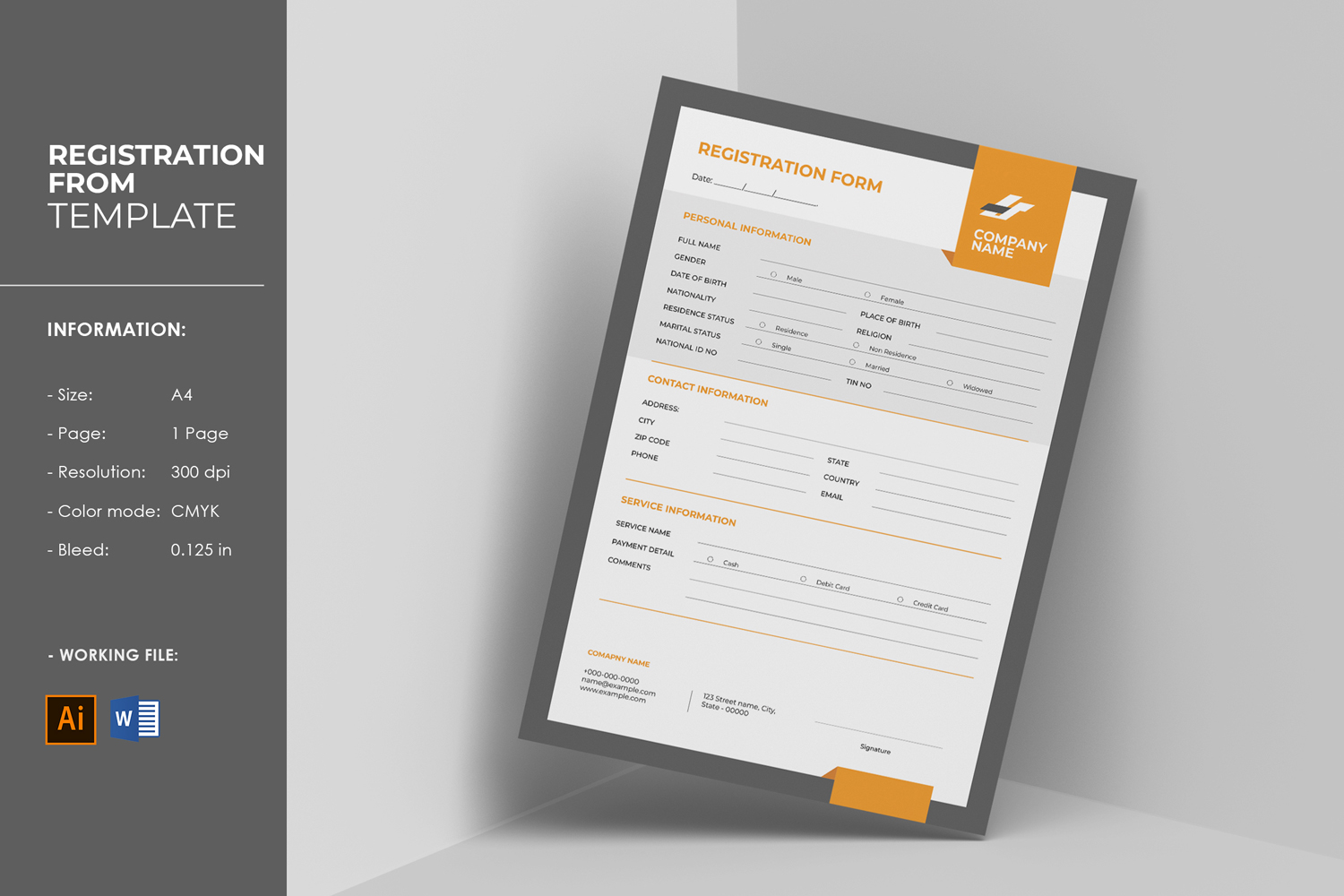 Printable Registration Form Template