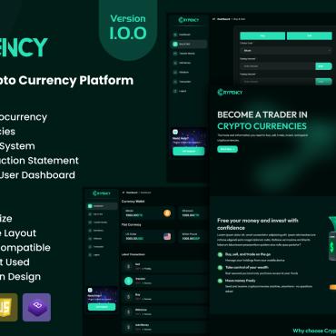 Crypto Currency Responsive Website Templates 330708