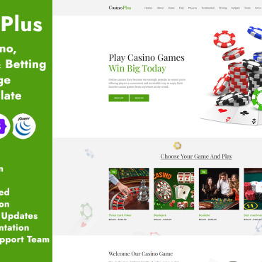 Casino Game Landing Page Templates 330715