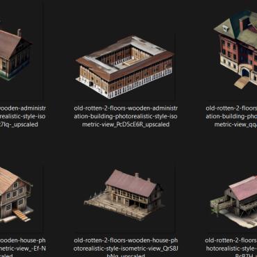 Wooden Houses Illustrations Templates 330725