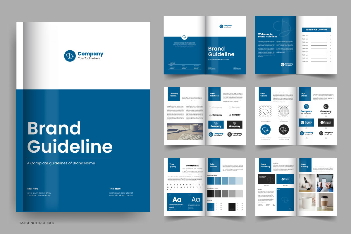 Brand Guideline Template and Brand Identity guidelines Brochure Layout