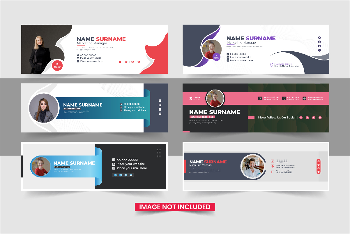 Modern Email Signature Pack - Corporate Identity Template