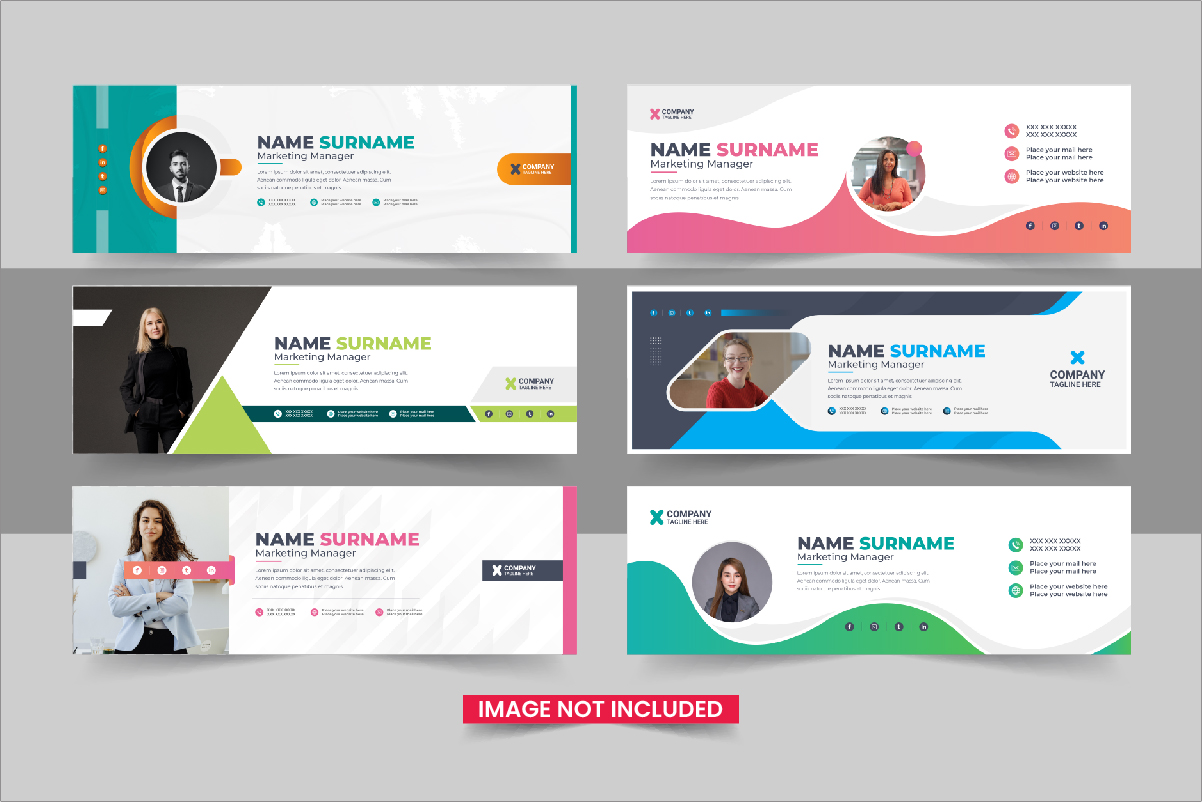 Email Signature Design Template bundle For Professional Email Signature