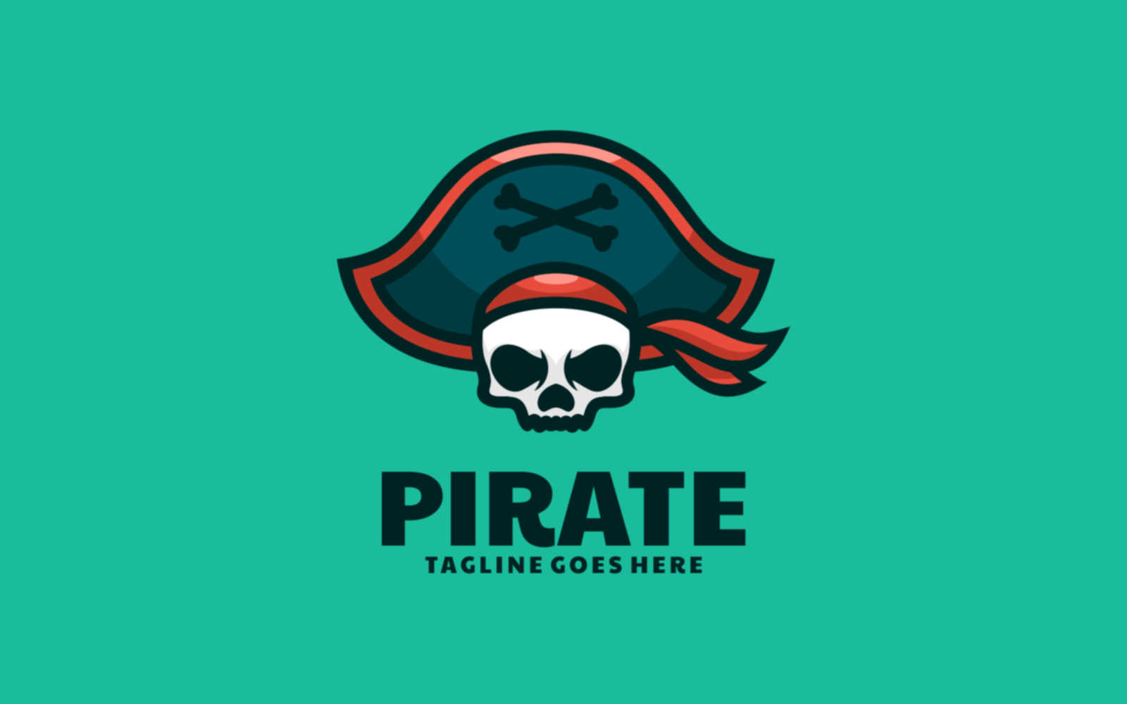 Pirate Simple Mascot Logo Style