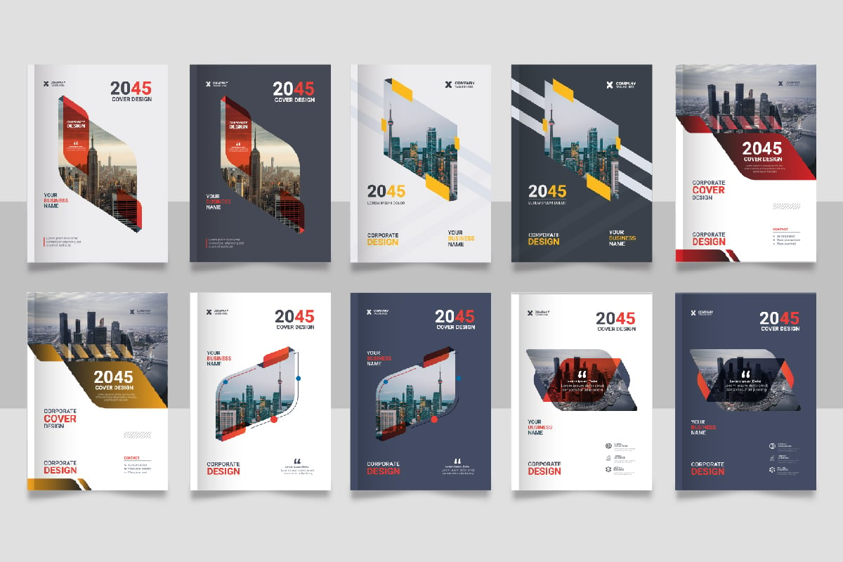 Corporate business book cover design