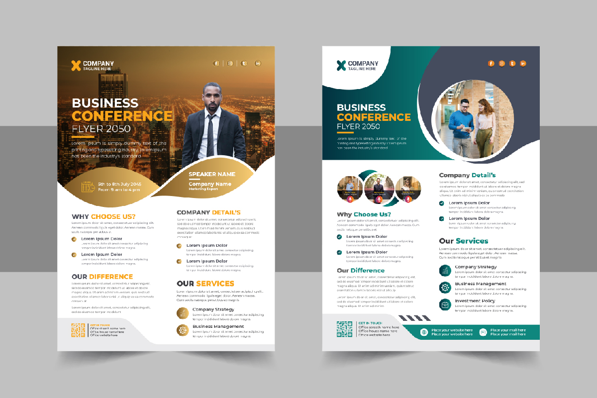 Business Conference Event Flayer Design Template