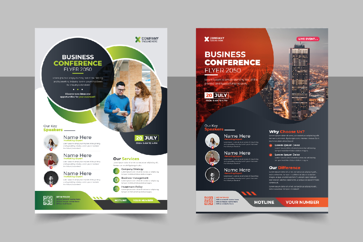 Creative business conference flyer template