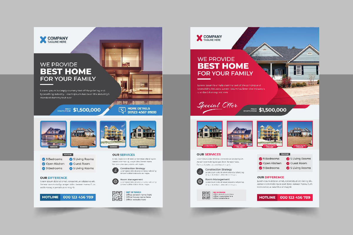 Modern Real Estate Flyer Template Design