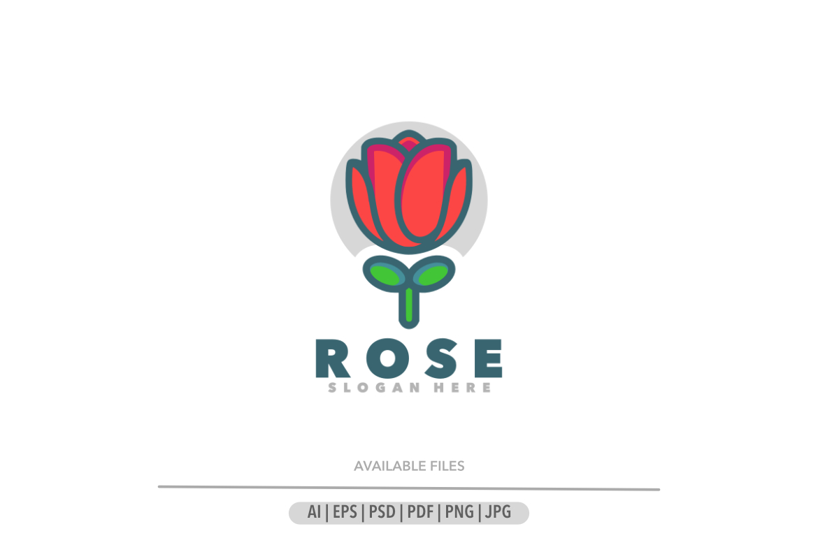 Beautiful red rose logo template, circle flower icon design - Vector Stock  Vector | Adobe Stock