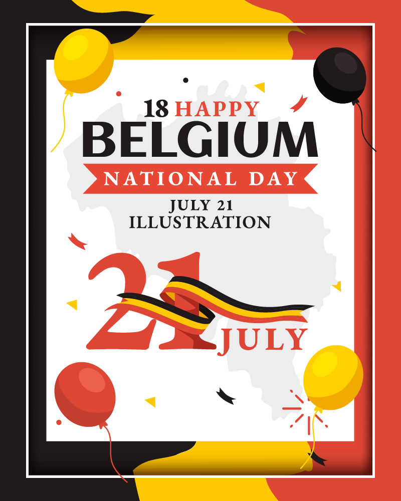 18 Happy Belgium Independence Day Illustration