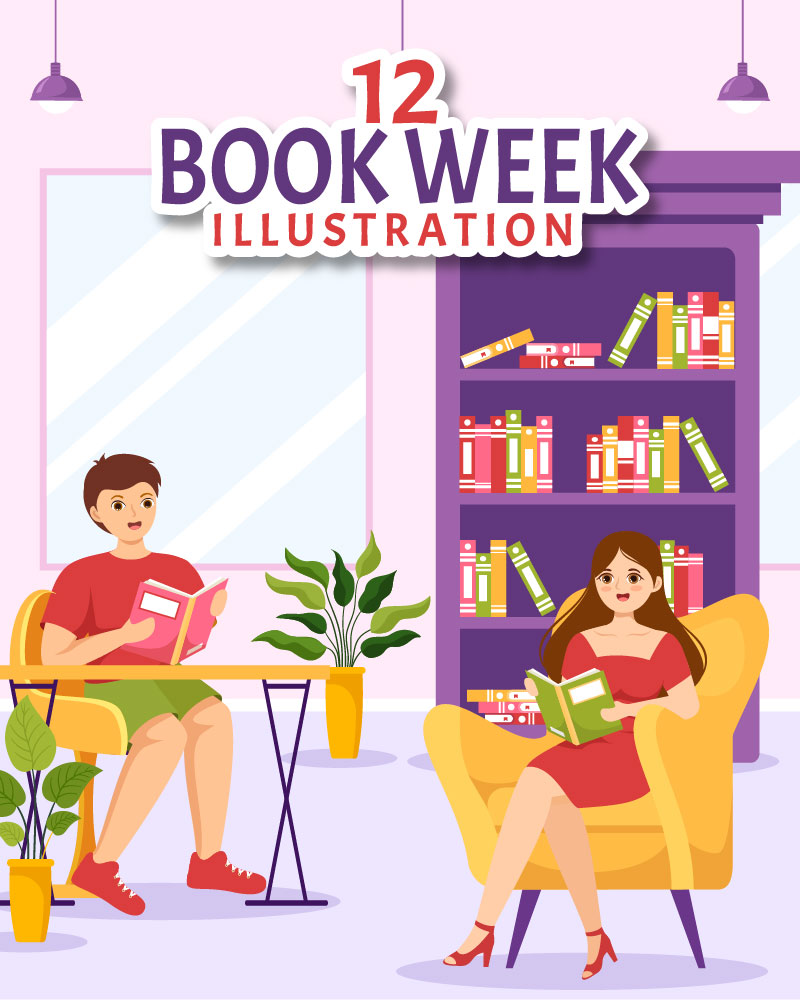 12 Book Week Events Illustration