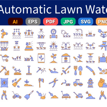 Watering Fountain Icon Sets 331183