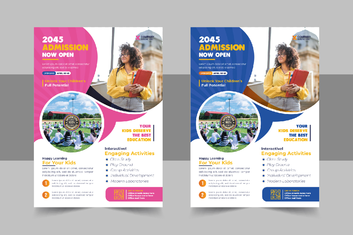Creative School Admission Flyer Or Back To School Poster Template Design