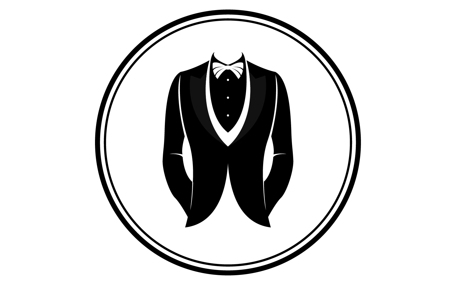 Maid suit logo and symbol vector design v15