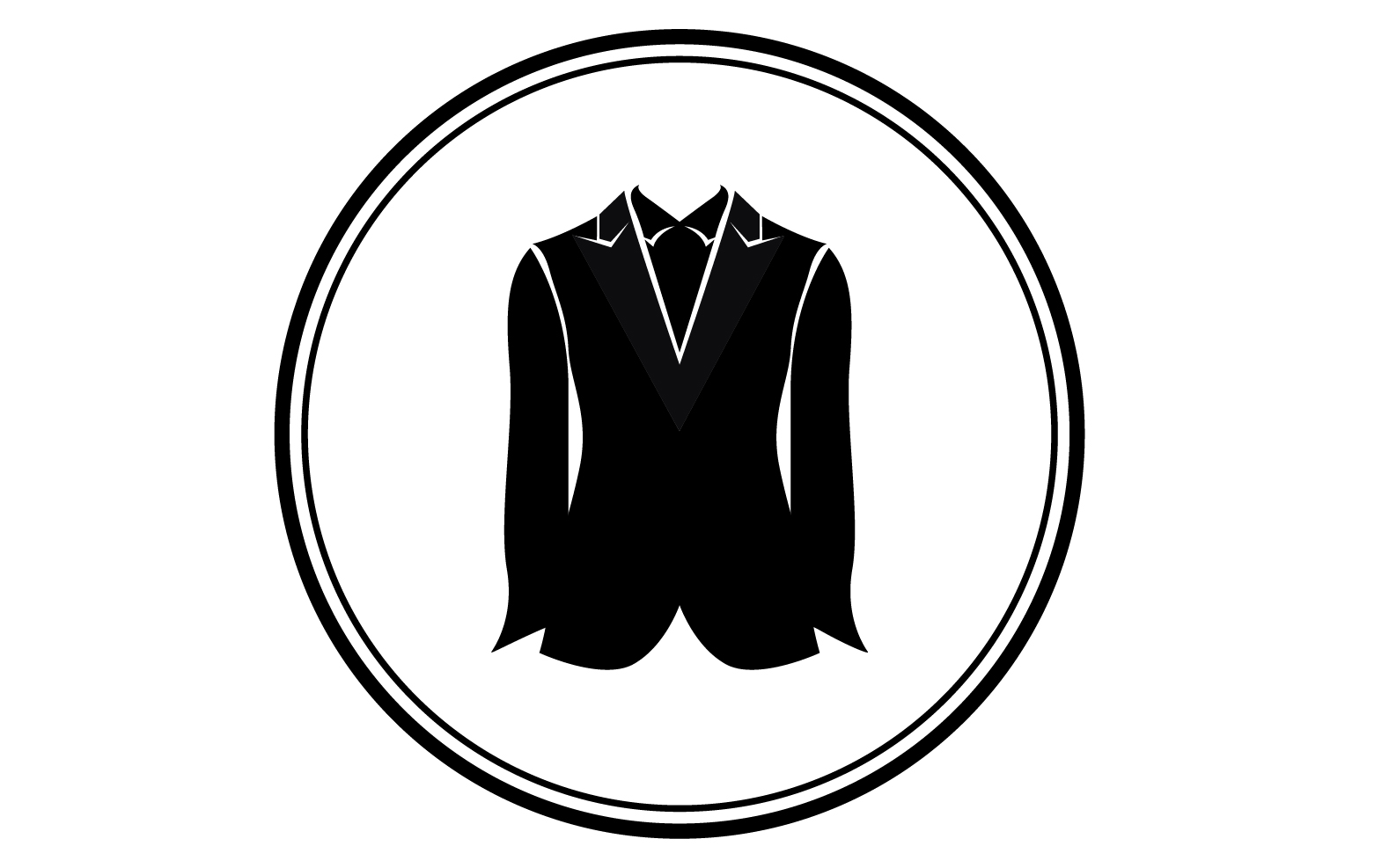 Maid suit logo and symbol vector design v18