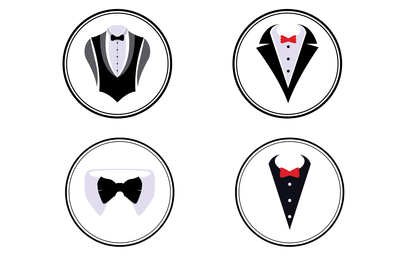 Maid suit logo and symbol vector design v20
