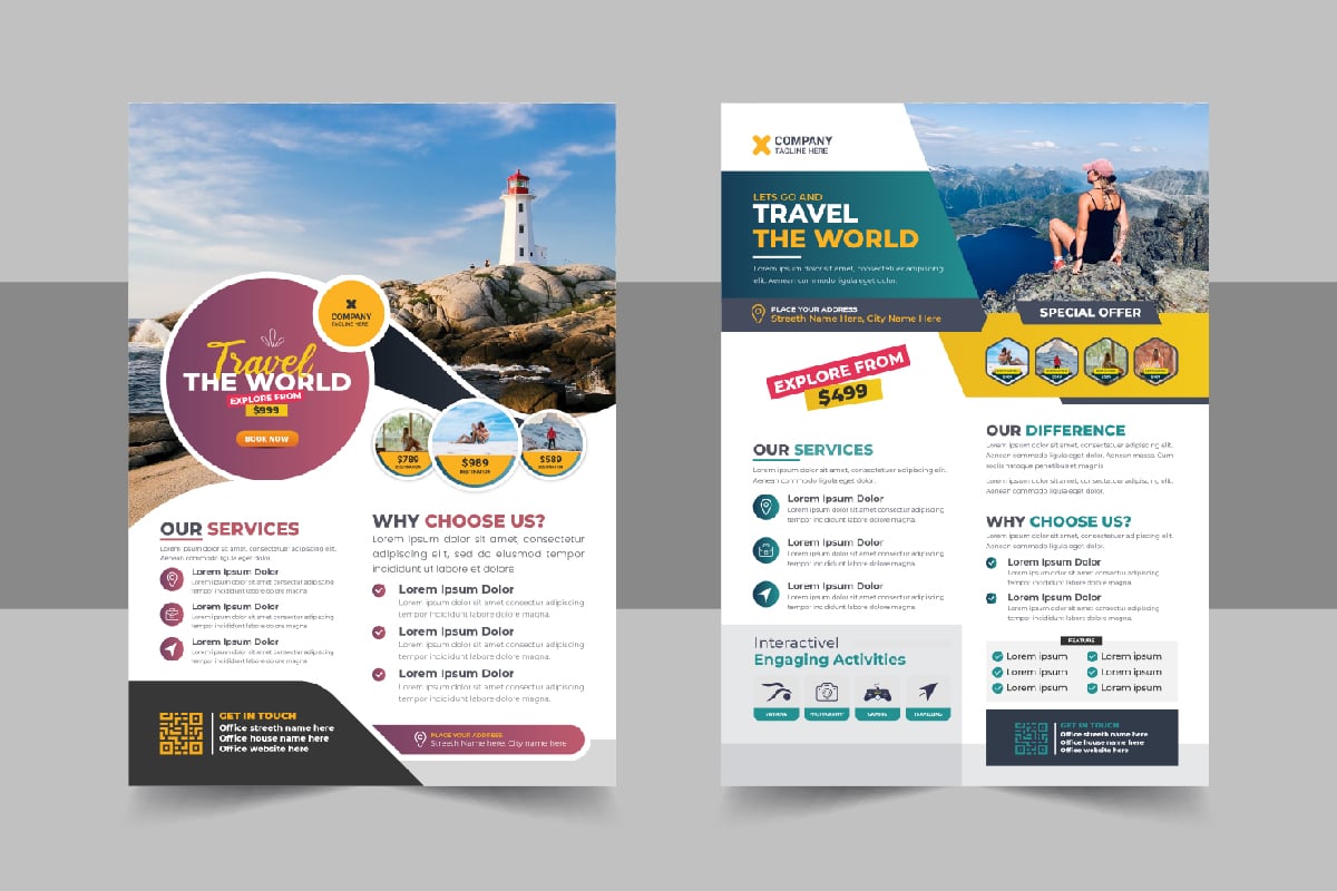 Travel Flyer Design Template Layout