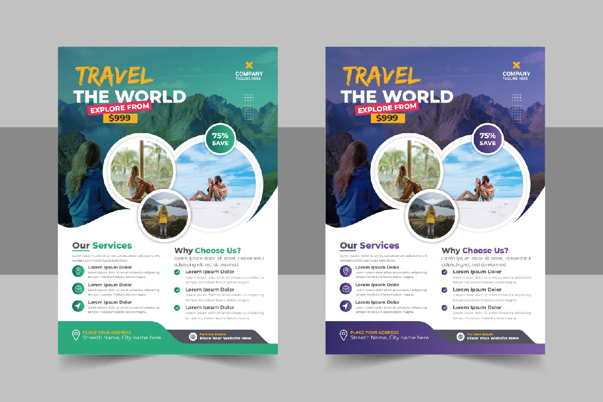 Creative Travel Flyer Design Template