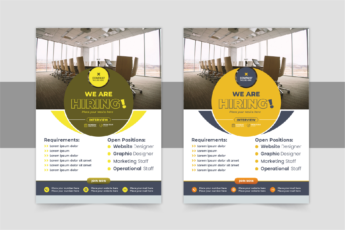 We are hiring flyer design or Job vacancy leaflet flyer design