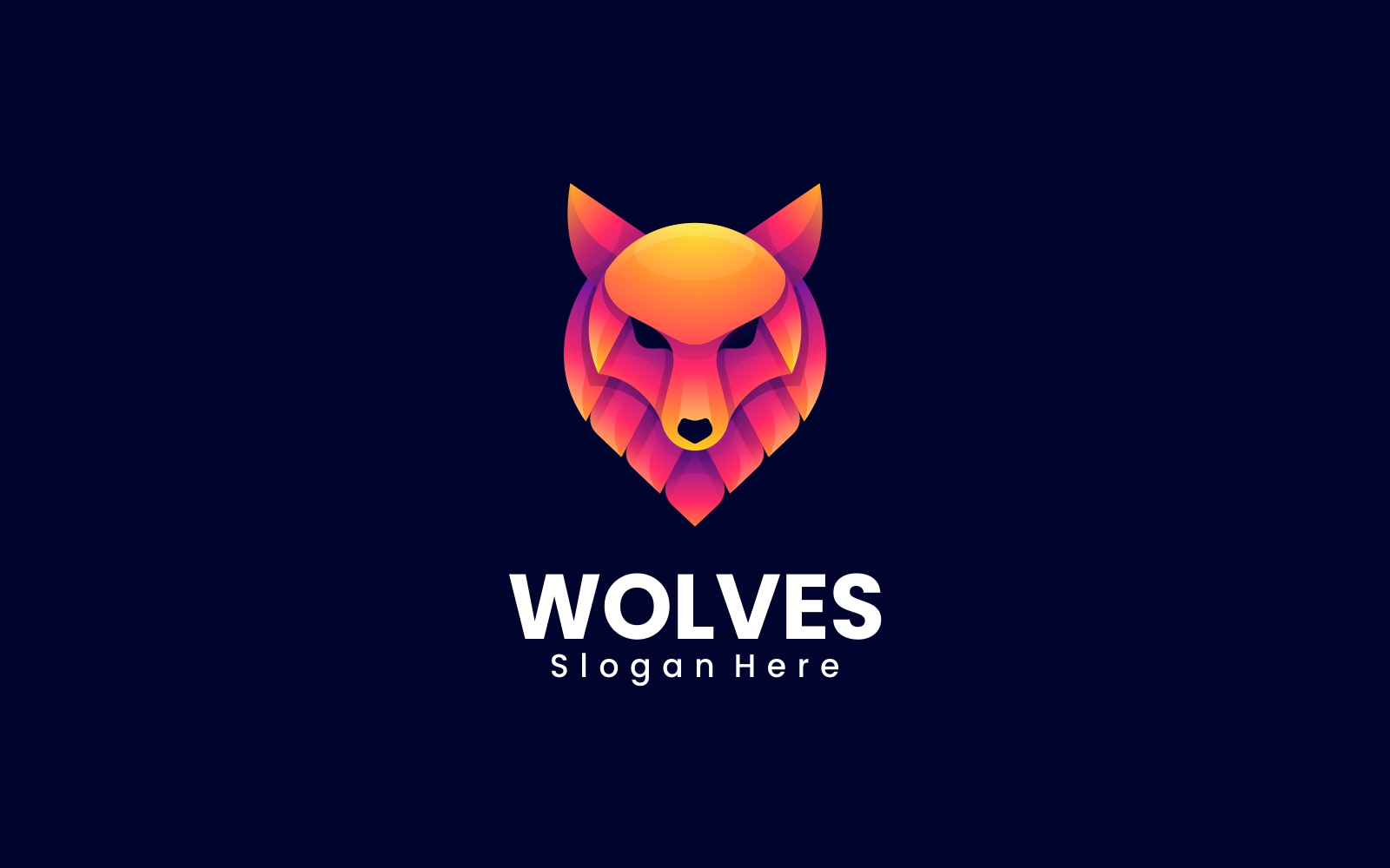 Wolf Gradient Colorful Logo 2