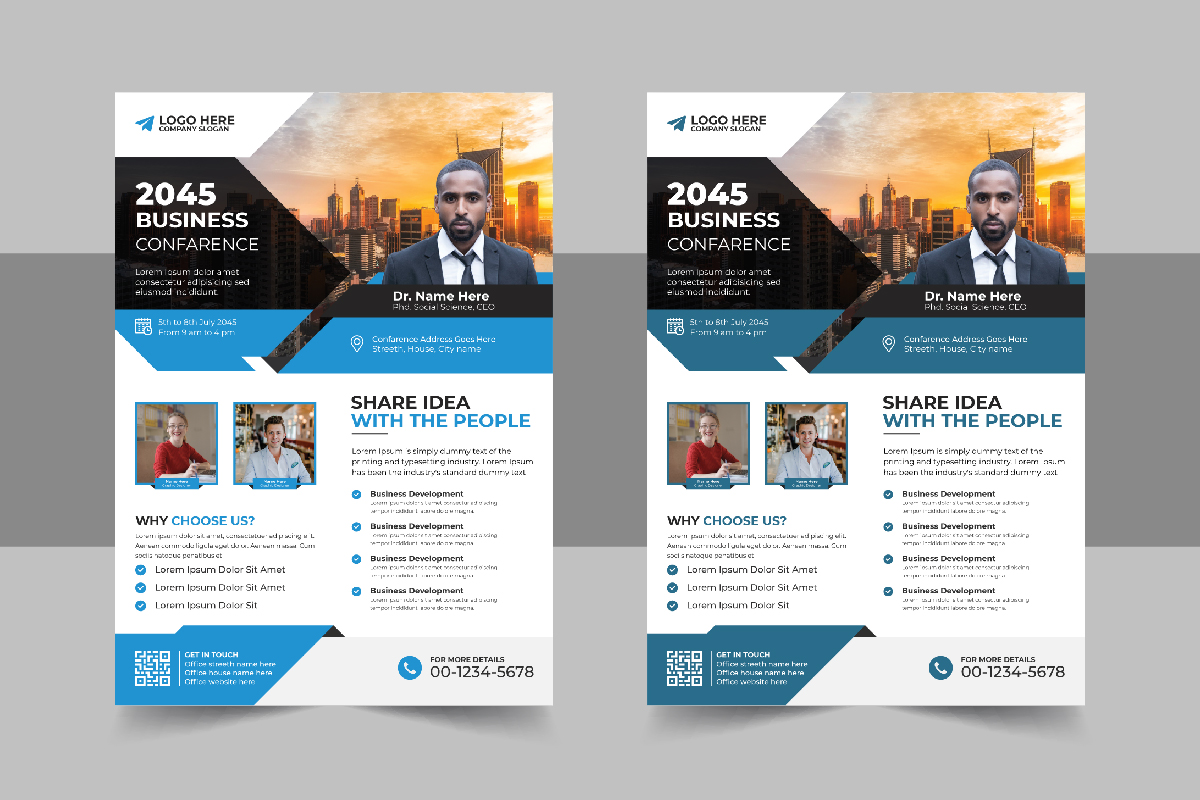 Business Conference Flyer design template vector